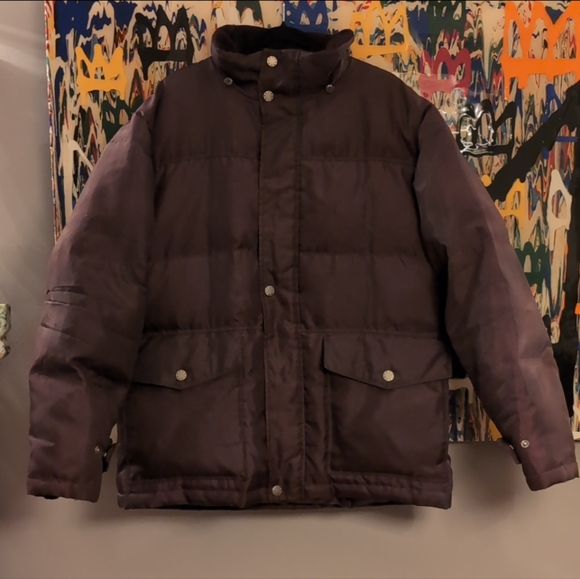 LONDON FOG Tower XL Chocolate Brown Down PUFFER Jacket XL - Picture 1 of 13